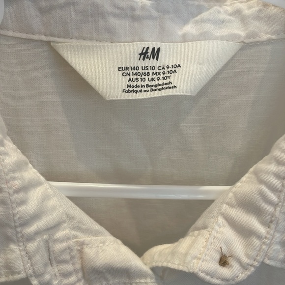 H&M long white blouse - Picture 3 of 3